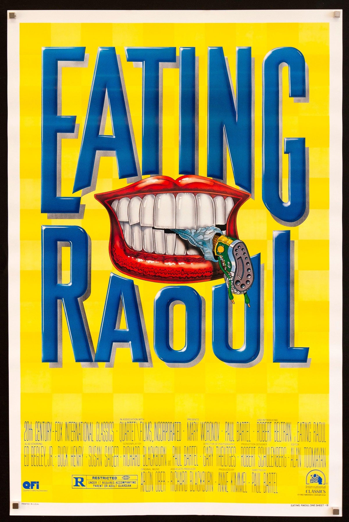Eating Raoul Original Vintage Movie Poster