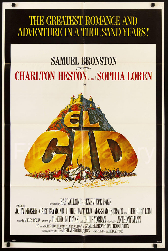 El Cid Original Vintage Movie Poster
