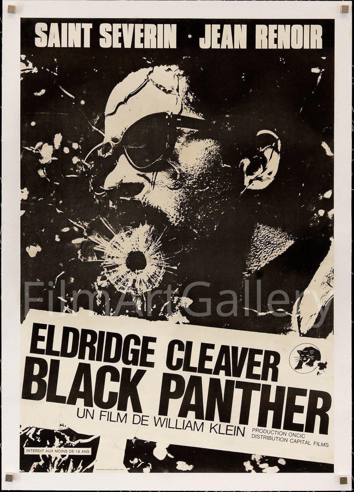 Eldridge Cleaver Black Panther French small (23x32) Original Vintage Movie Poster