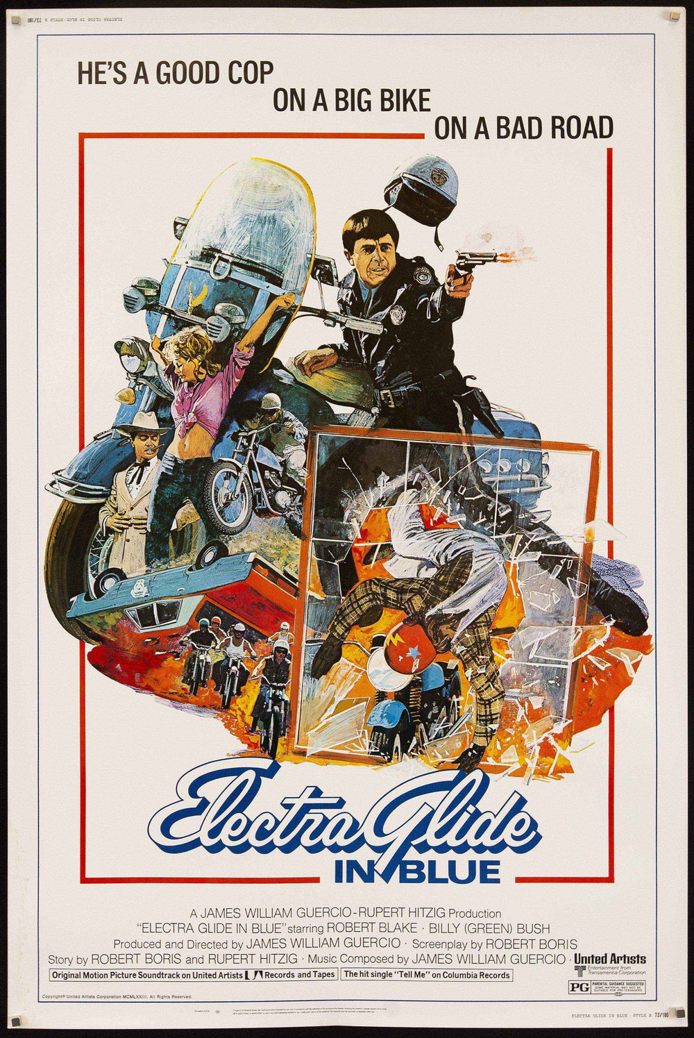 Electra Glide in Blue Original Vintage Movie Poster
