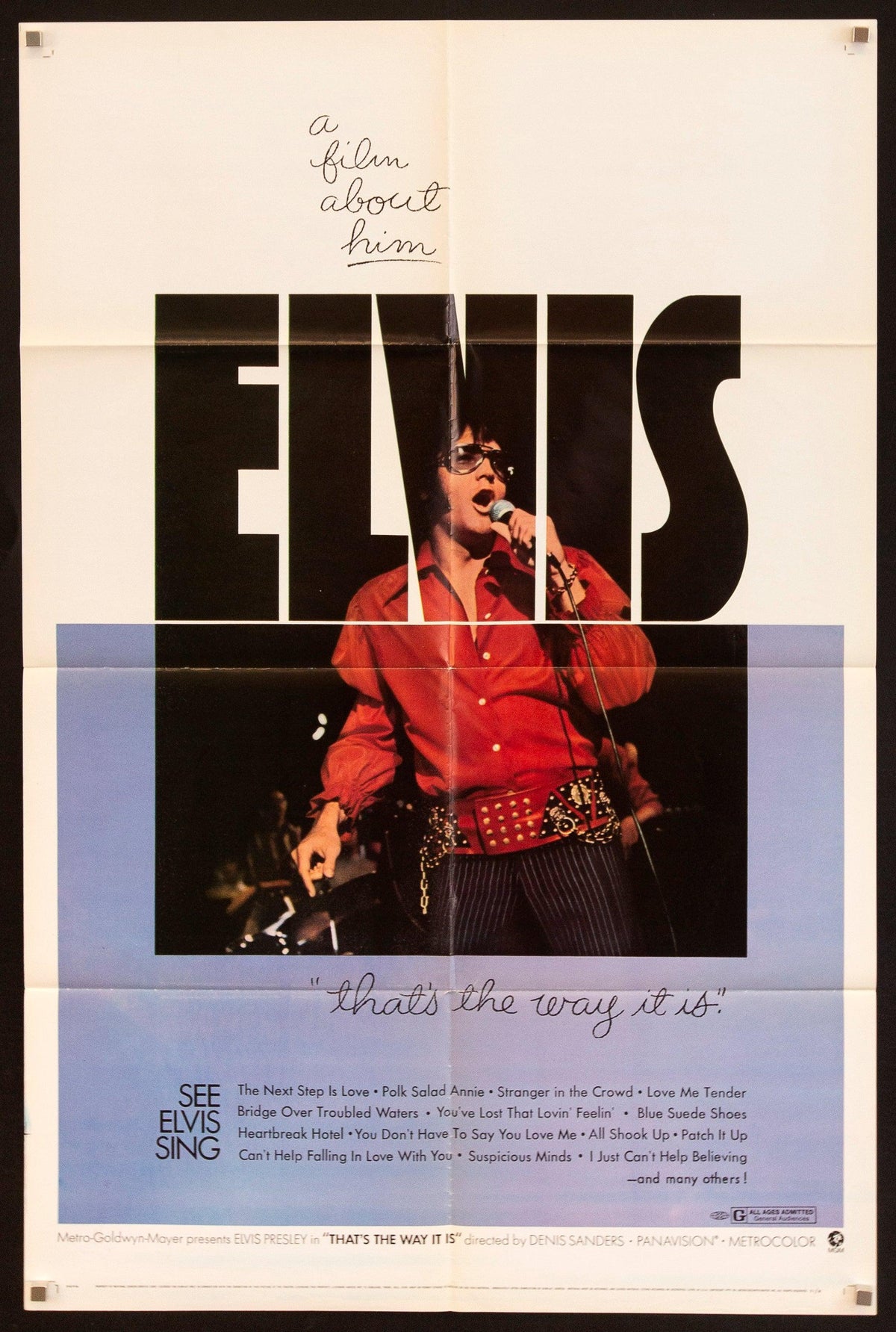 Elvis That&#39;s the Way It Is 1 Sheet (27x41) Original Vintage Movie Poster