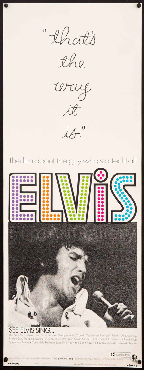 Elvis That's the Way It Is Original Vintage Movie Poster