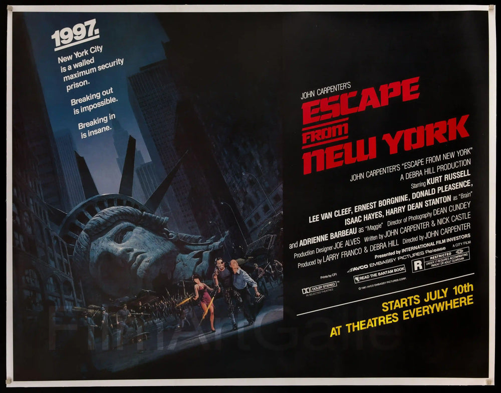Escape From New York Original Vintage Movie Poster