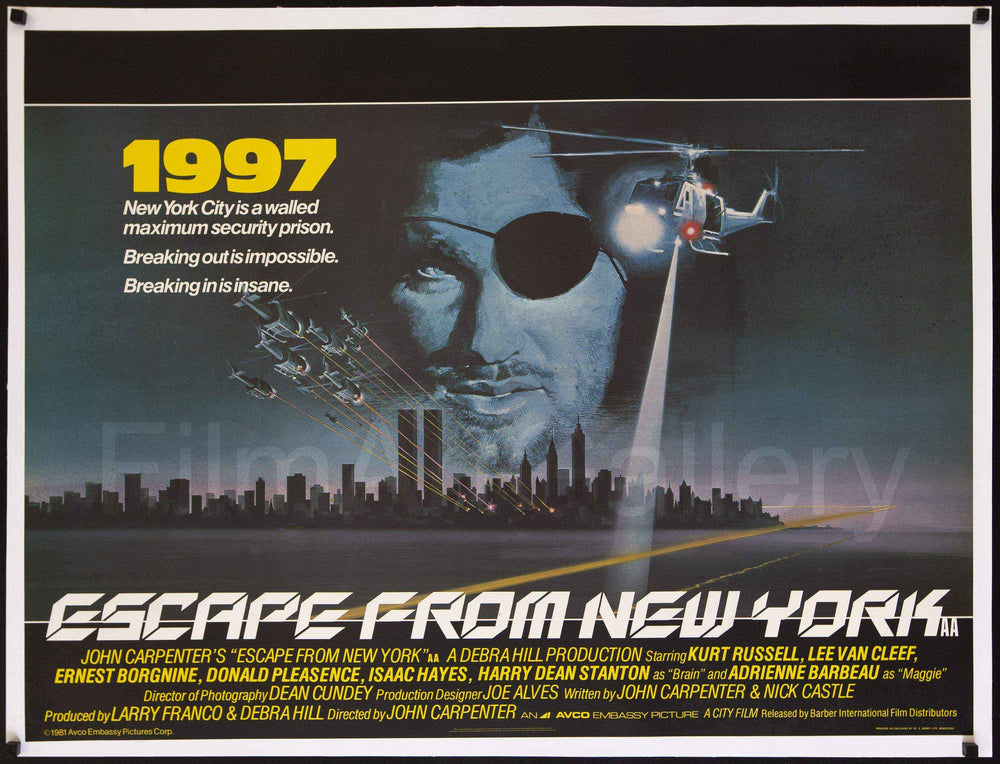 Escape From New York Original Vintage Movie Poster