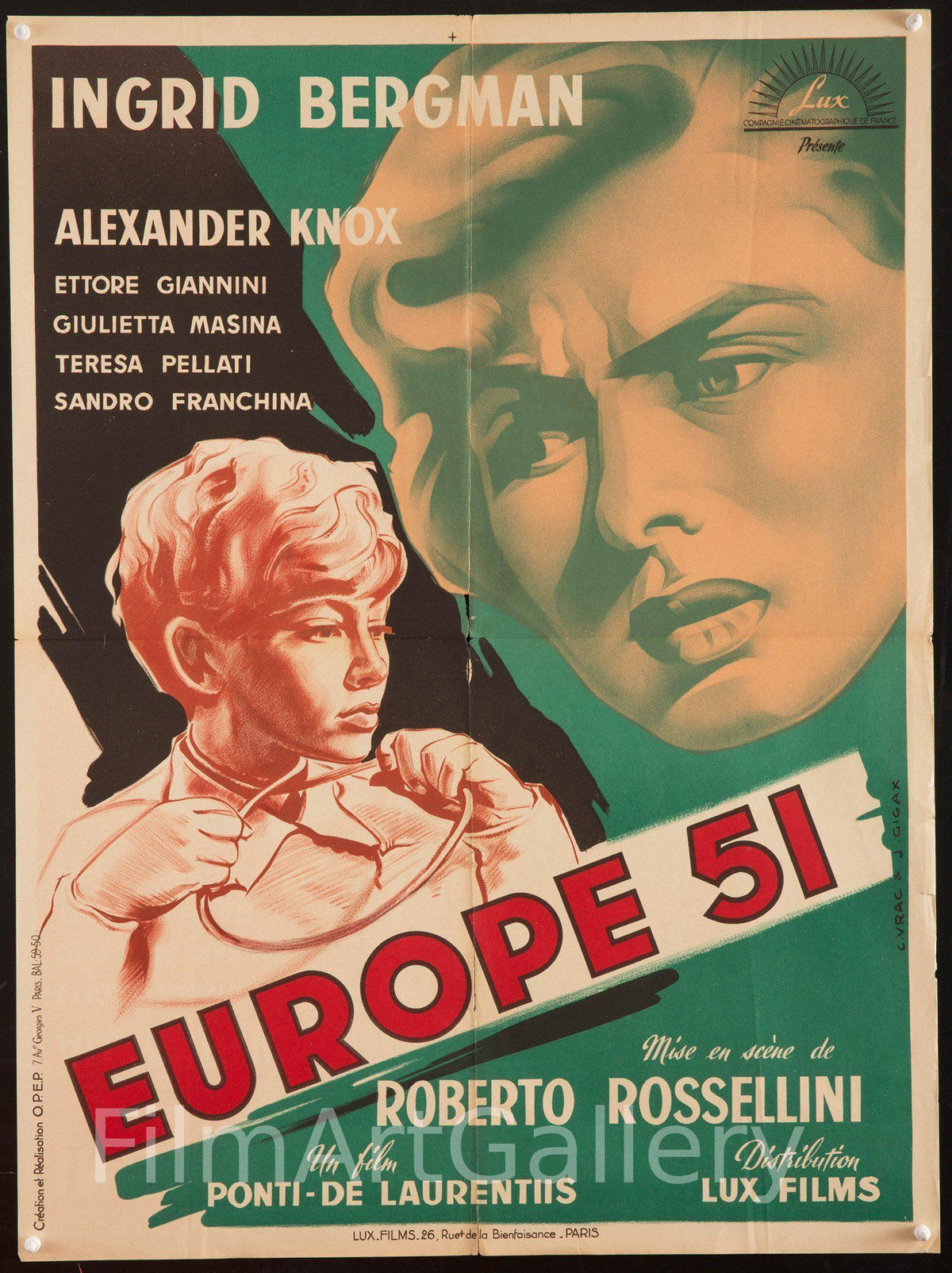 Europe 51 Original Vintage Movie Poster