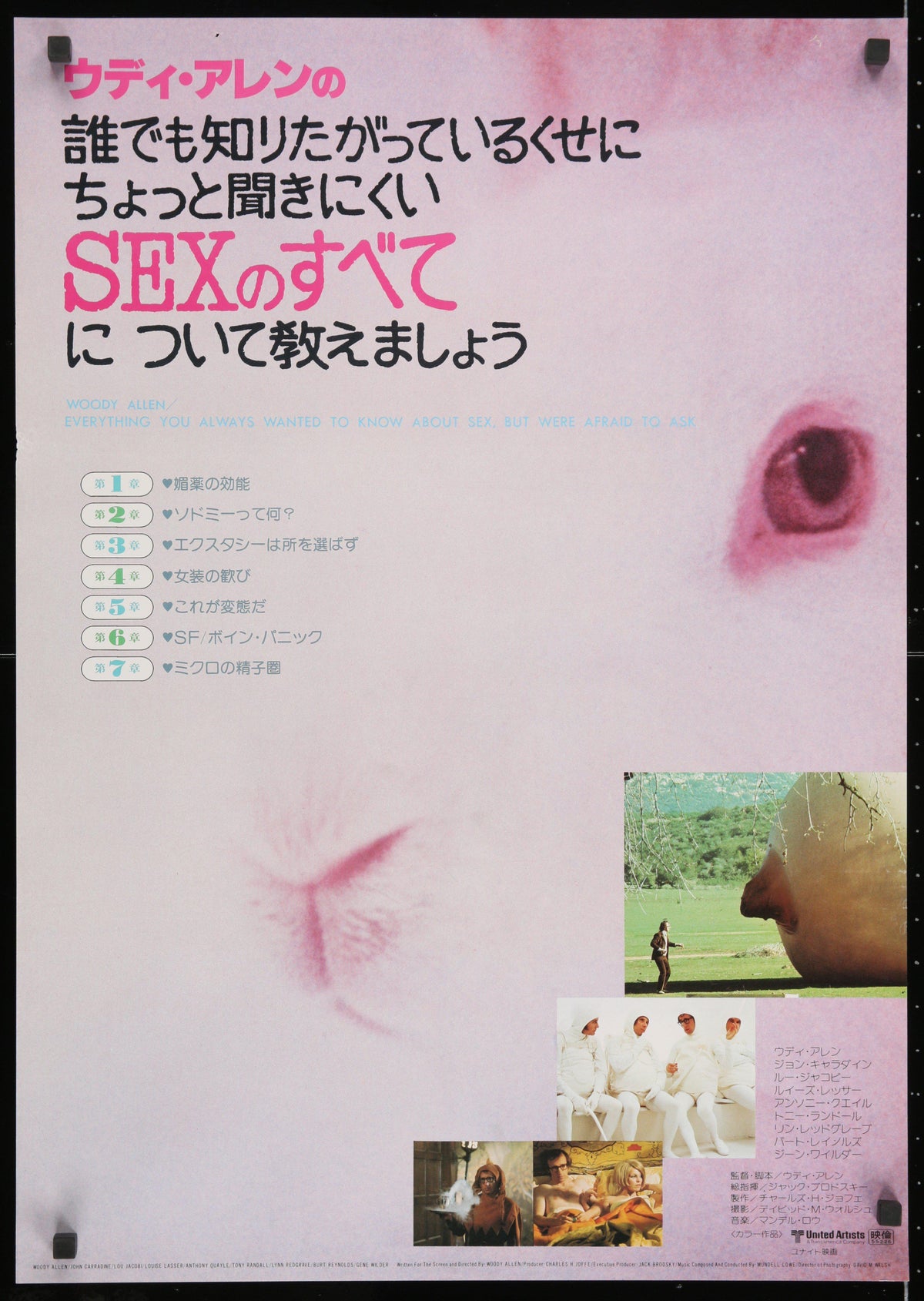 Everything You Always Wanted to Know About Sex.. Japanese 1 panel (20x29) Original Vintage Movie Poster