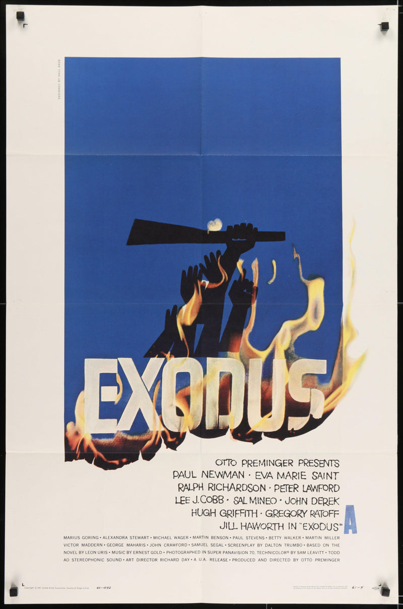 Exodus 1 Sheet (27x41) Original Vintage Movie Poster