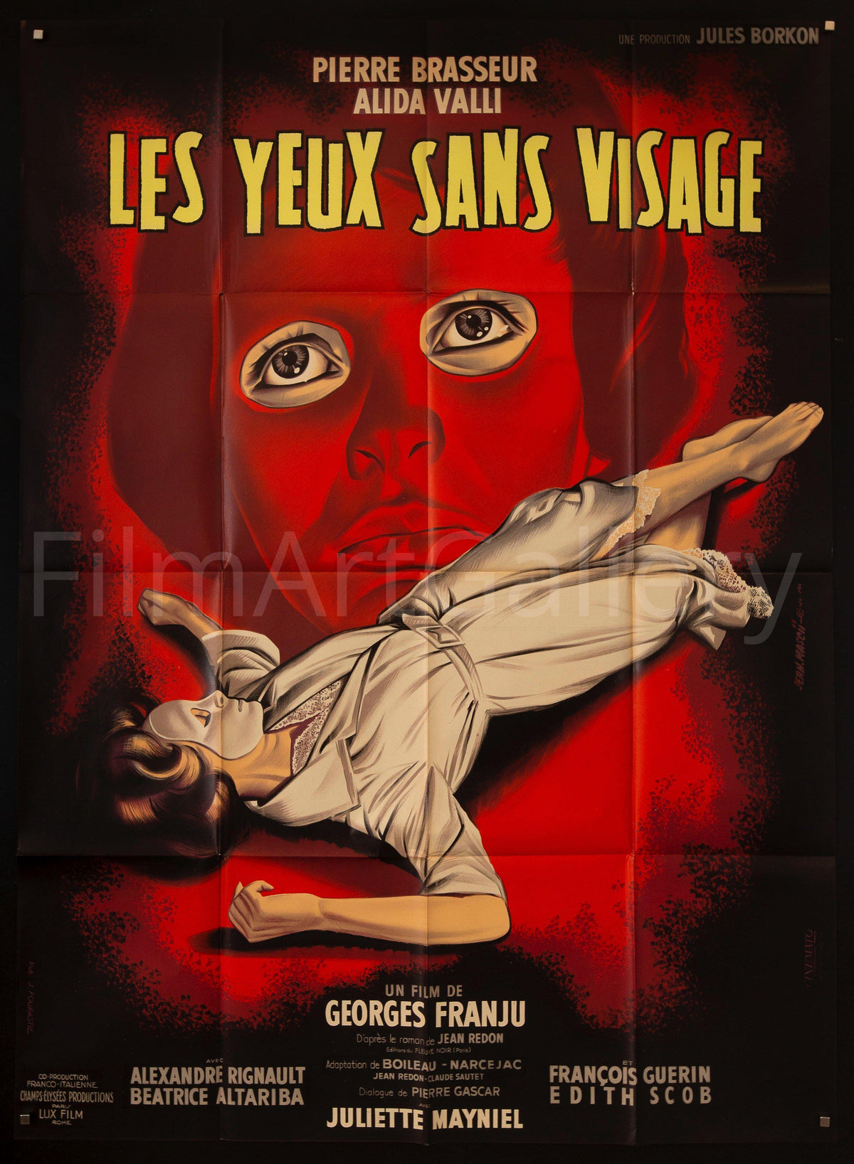 Eyes Without a Face (Les Yeux Sans Visage) French 1 panel (47x63) Original Vintage Movie Poster