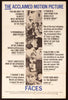 Faces 1 Sheet (27x41) Original Vintage Movie Poster