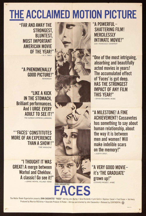 Faces Original Vintage Movie Poster
