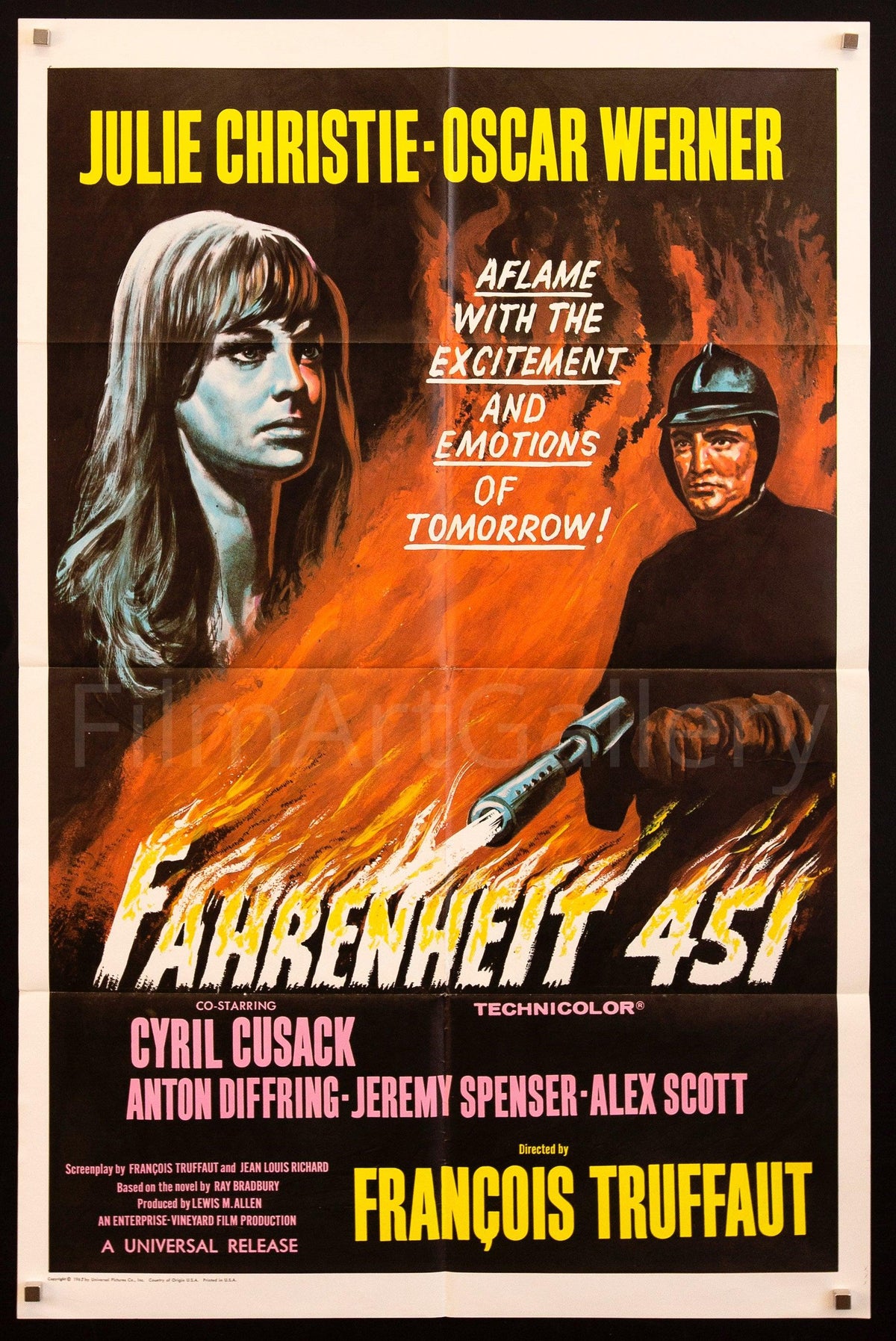 Fahrenheit 451 1 Sheet (27x41) Original Vintage Movie Poster