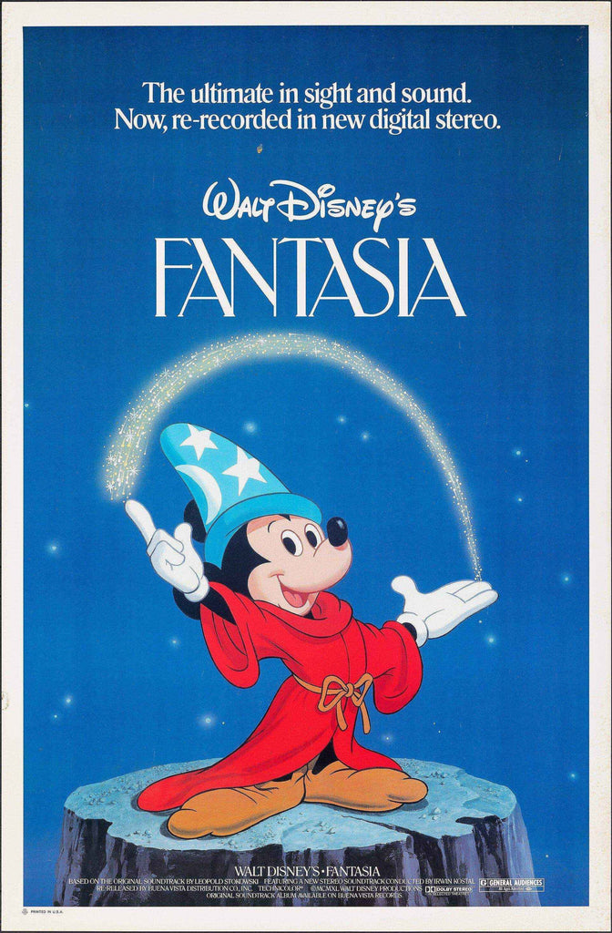 Fantasia Movie Poster 1982 RI 1 Sheet (27x41)