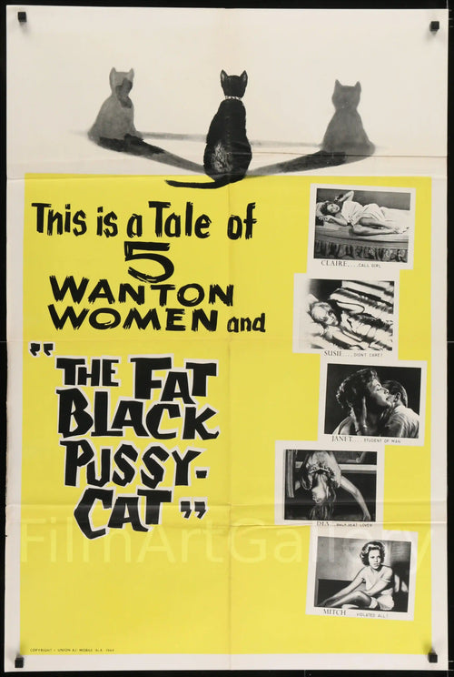 Fat Black Pussycat Original Vintage Movie Poster