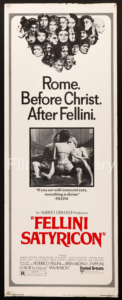 Fellini Satyricon Insert (14x36) Original Vintage Movie Poster