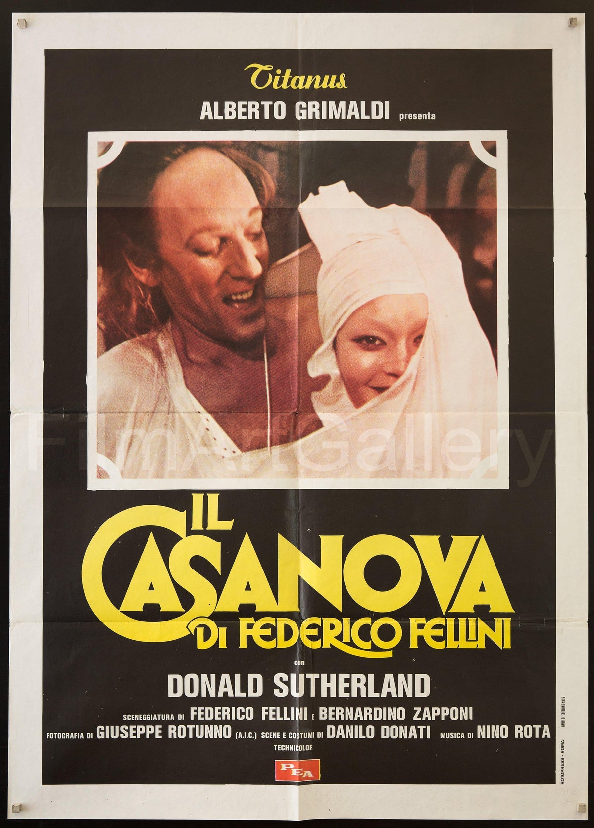 Fellini&#39;s Casanova Italian 2 foglio (39x55) Original Vintage Movie Poster