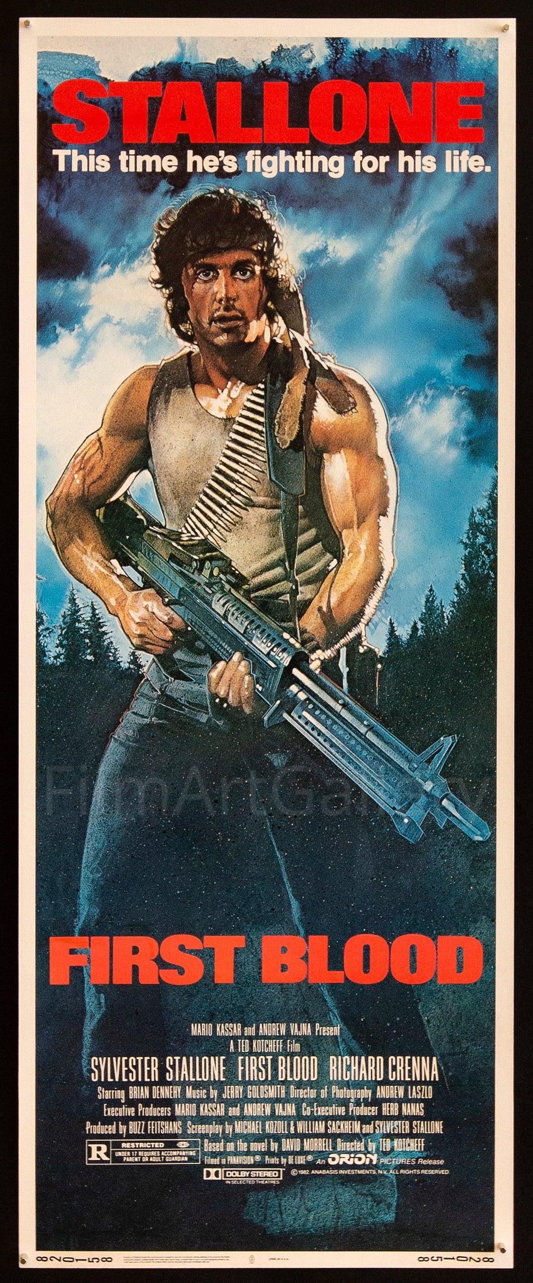 First Blood Movie Poster 1982 Insert (14x36)