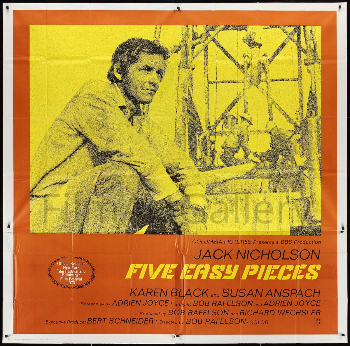 Five Easy Pieces 6 Sheet (81x81) Original Vintage Movie Poster