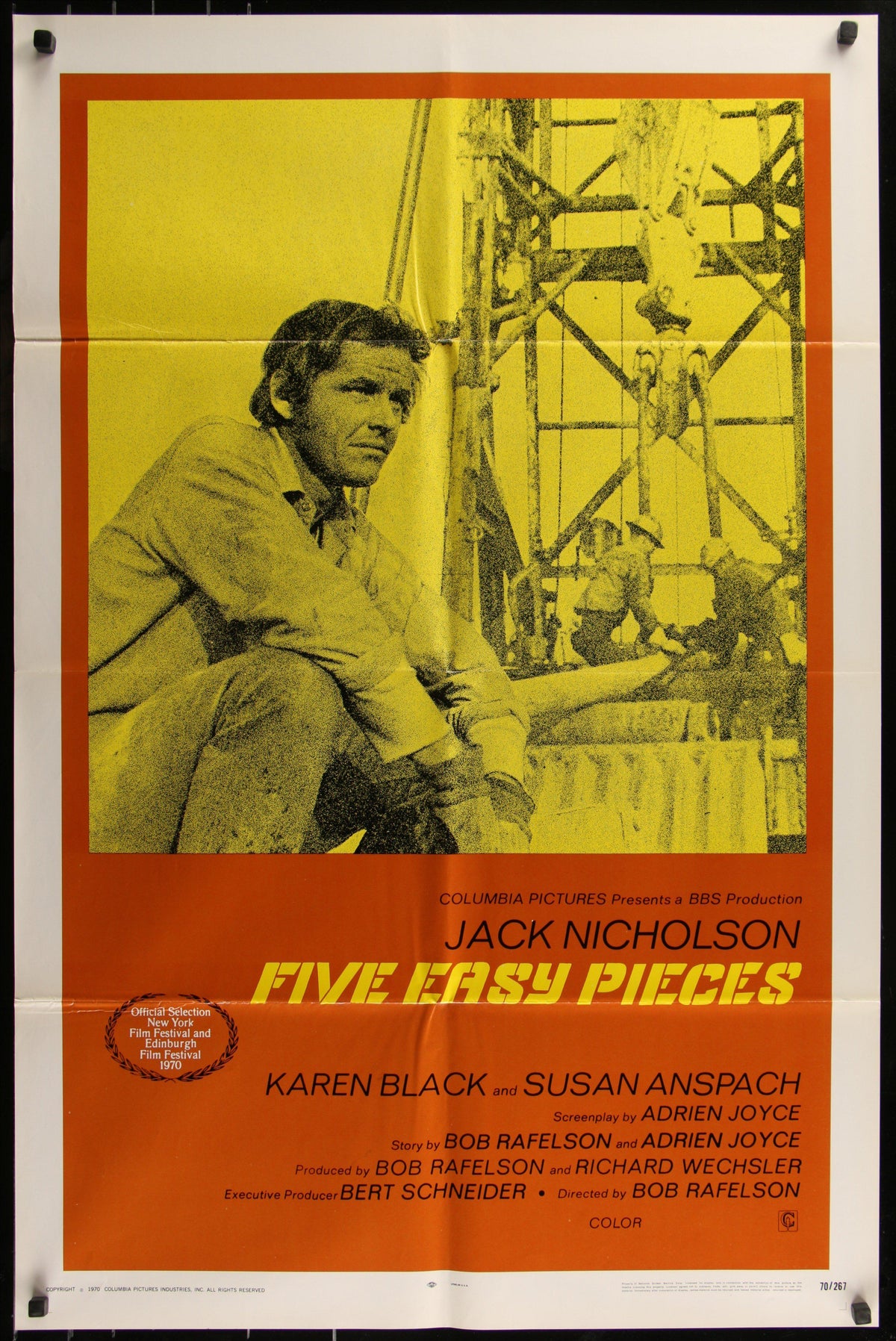 Five Easy Pieces Original Vintage Movie Poster
