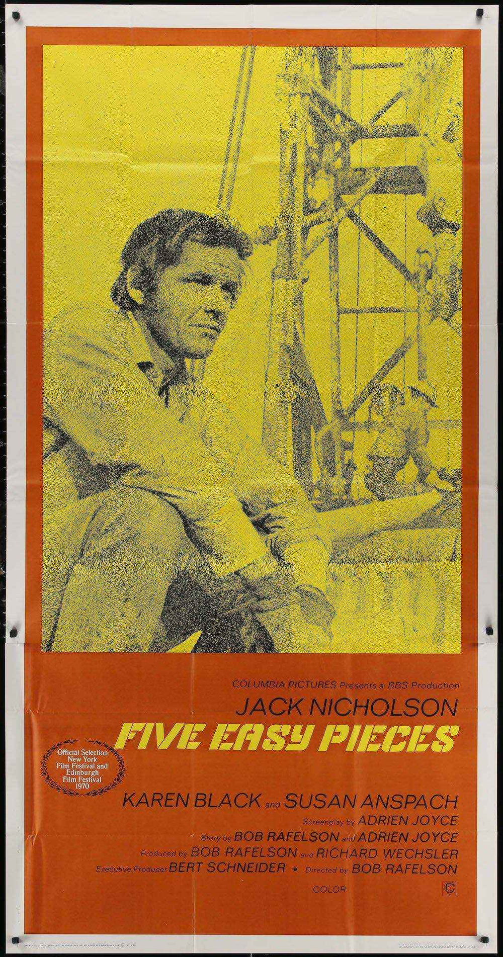 Five Easy Pieces Original Vintage Movie Poster