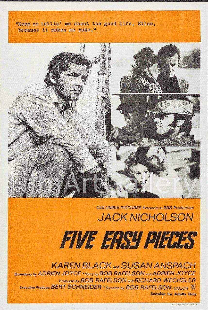 Five Easy Pieces Movie Poster 1970 1 Sheet (27x41)