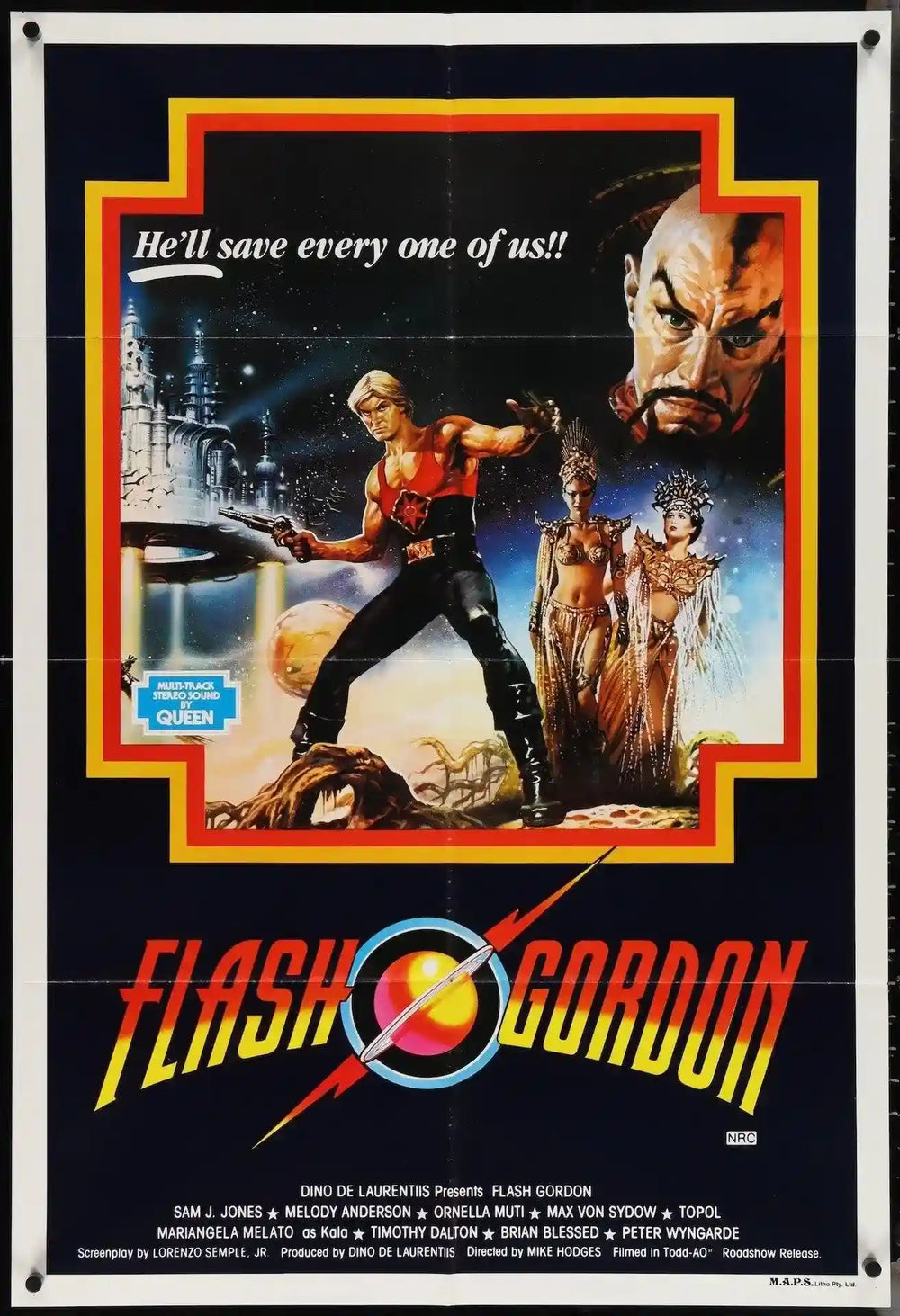 Flash Gordon Original Vintage Movie Poster