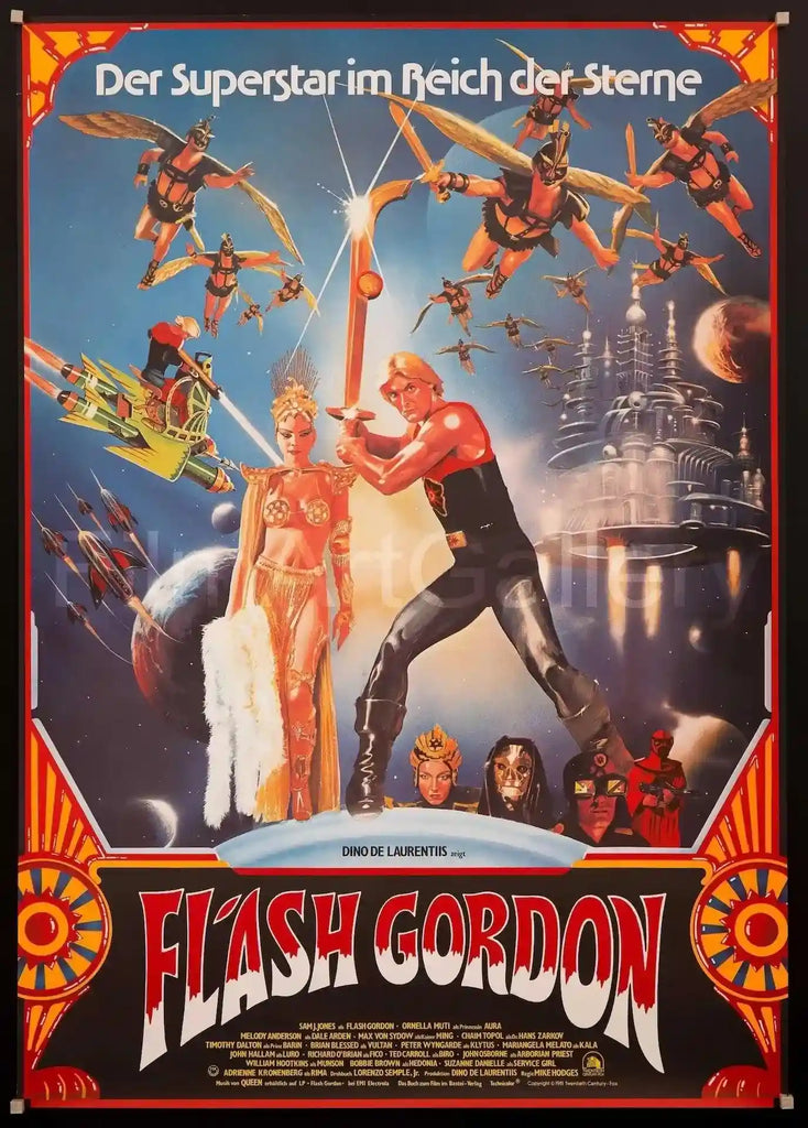 Flash Gordon Movie Poster 1981 German A0 (33x46)