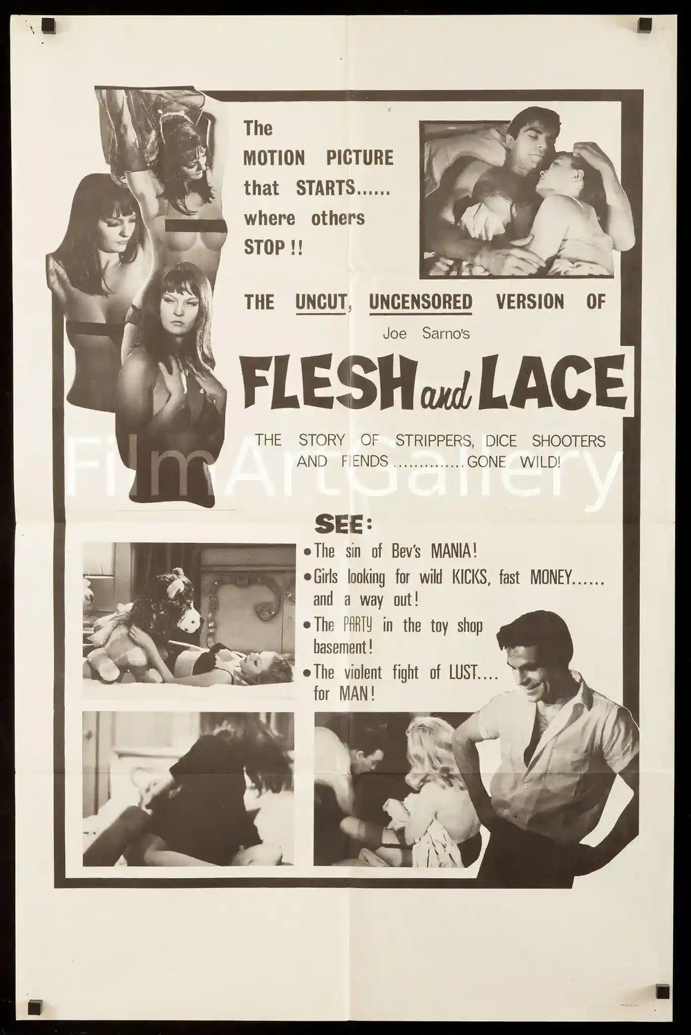Flesh and Lace Original Vintage Movie Poster