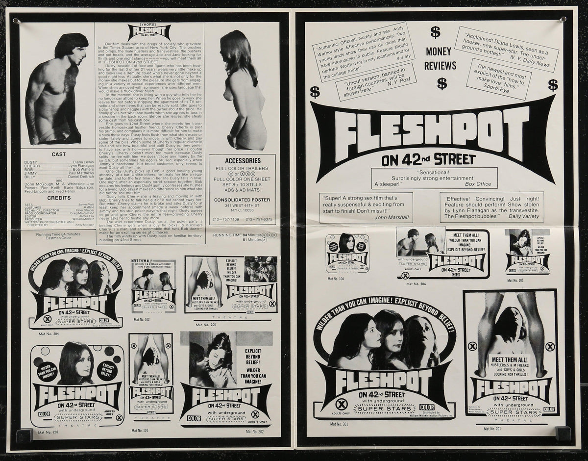 Fleshpot on 42nd Street Original Vintage Movie Poster