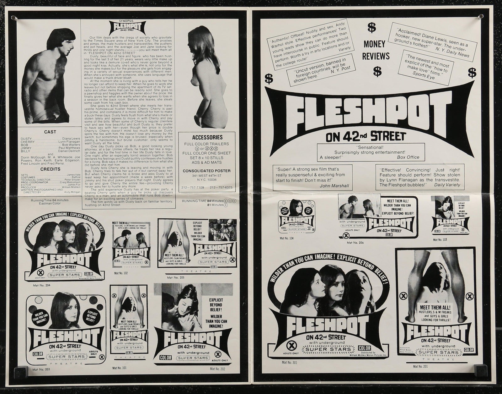 Fleshpot on 42nd Street Original Vintage Movie Poster