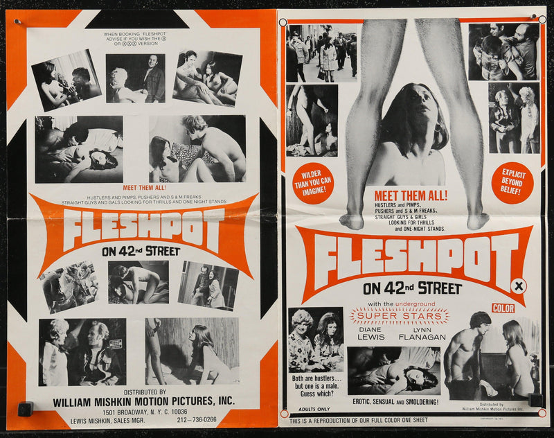Fleshpot on 42nd Street Pressbook Original Vintage Movie Poster