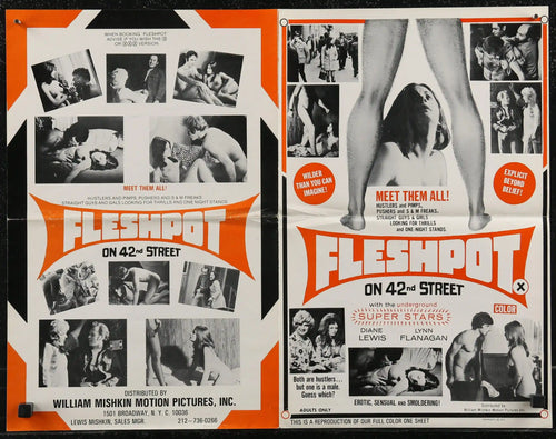 Fleshpot on 42nd Street Original Vintage Movie Poster