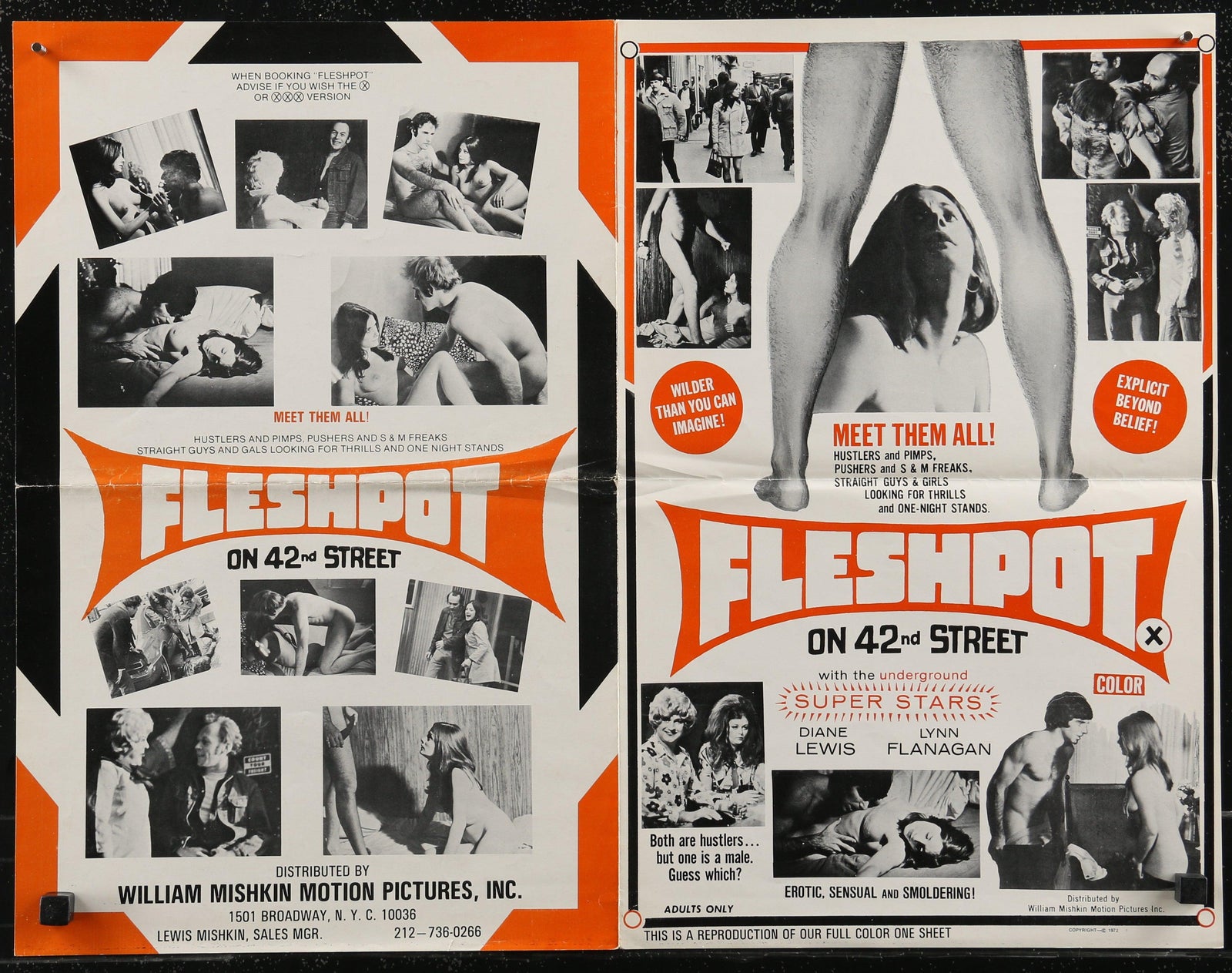 Fleshpot on 42nd Street Original Vintage Movie Poster