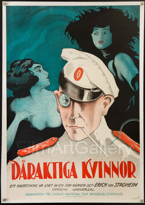 Foolish Wives (Daraktiga Kvinnor) Original Vintage Movie Poster