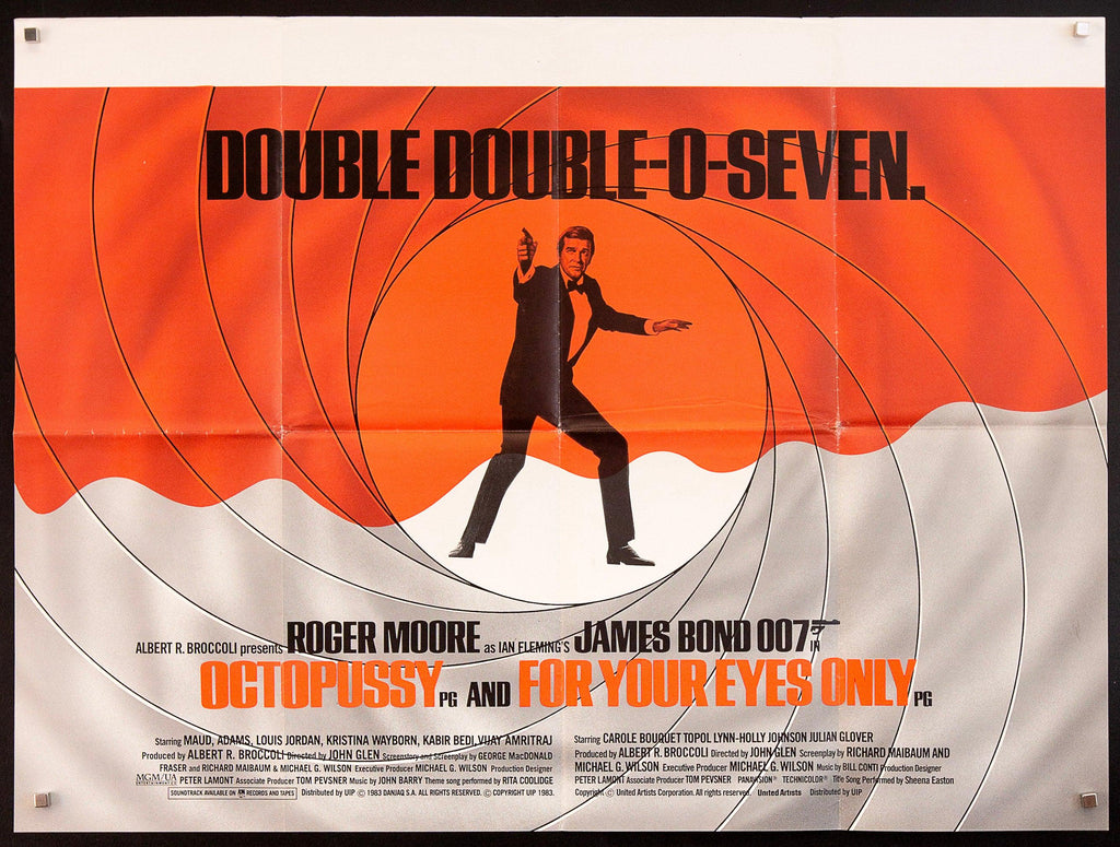For Your Eyes Only & Octopussy Original Vintage Movie Poster