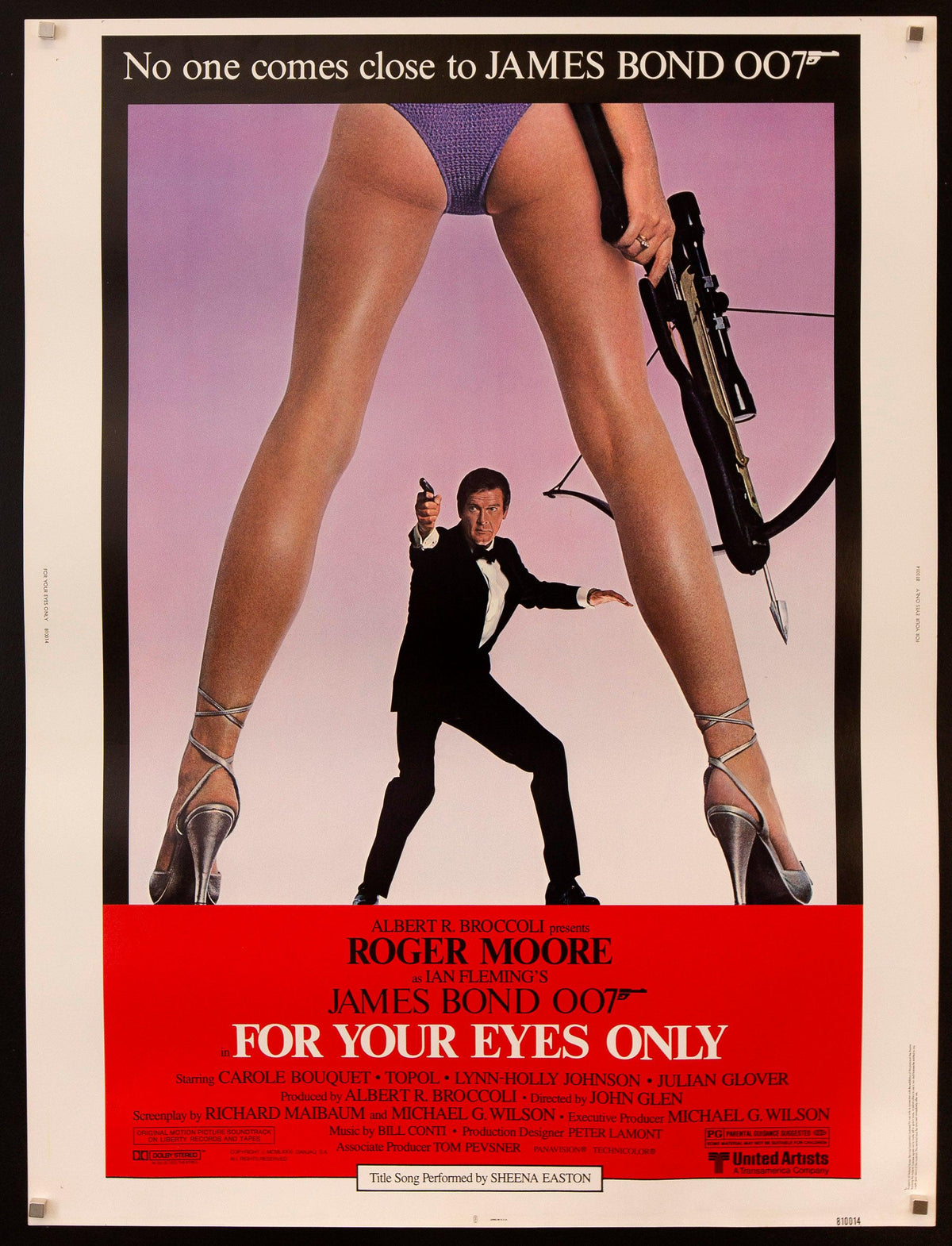 For Your Eyes Only 30x40 Original Vintage Movie Poster