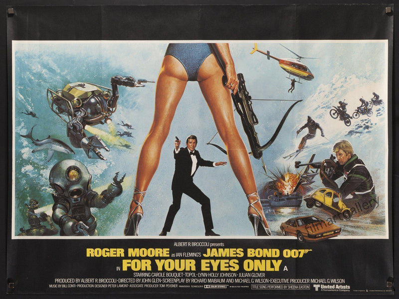 For Your Eyes Only British Quad (30x40) Original Vintage Movie Poster