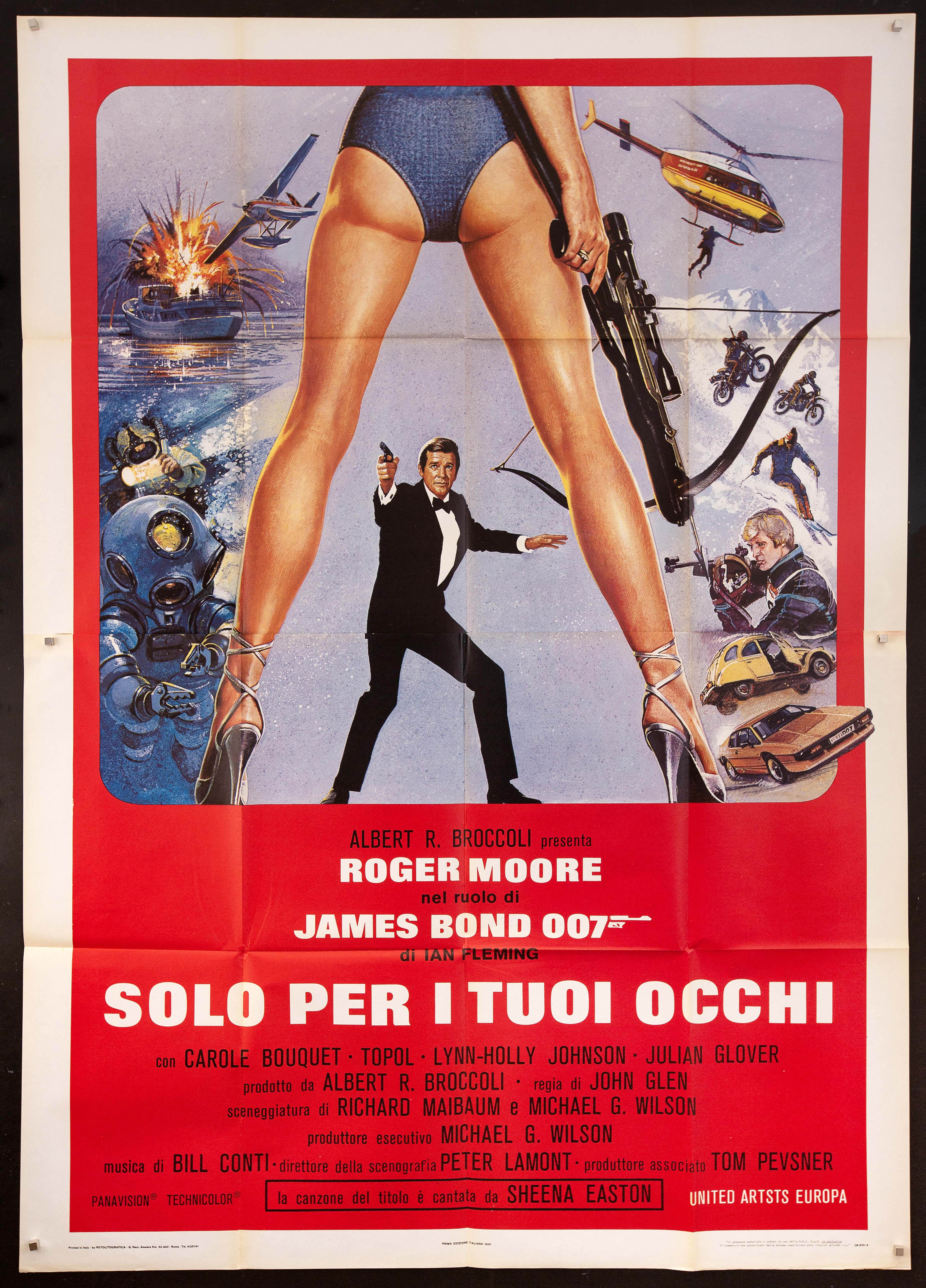 For Your Eyes Only Movie Poster 1981 Italian 4 Foglio (55x78)