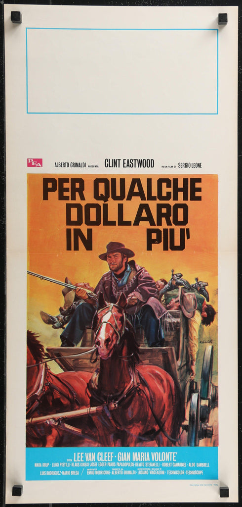 For a Few Dollars More Italian Locandina (13x28) Original Vintage Movie Poster