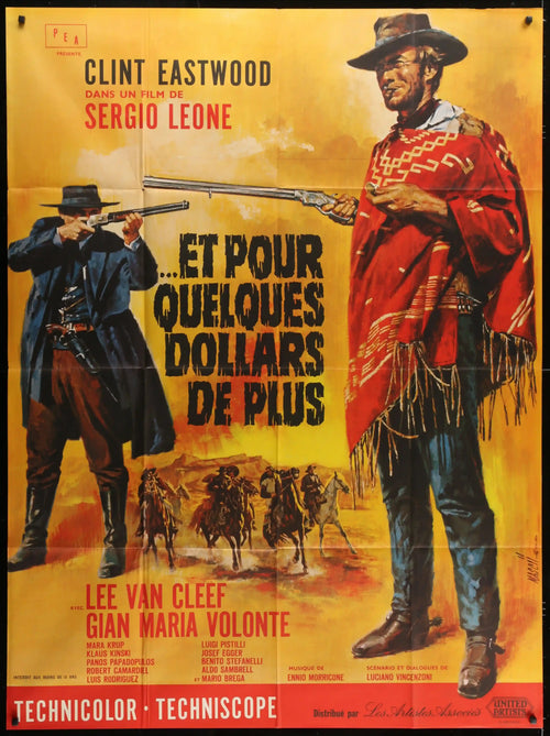 For a Few Dollars More Original Vintage Movie Poster