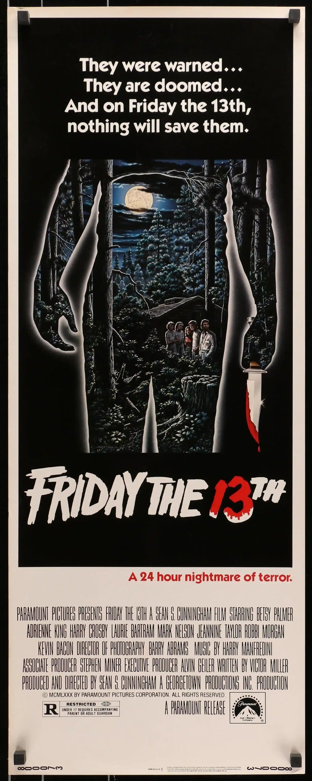 Friday the 13th Original Vintage Movie Poster