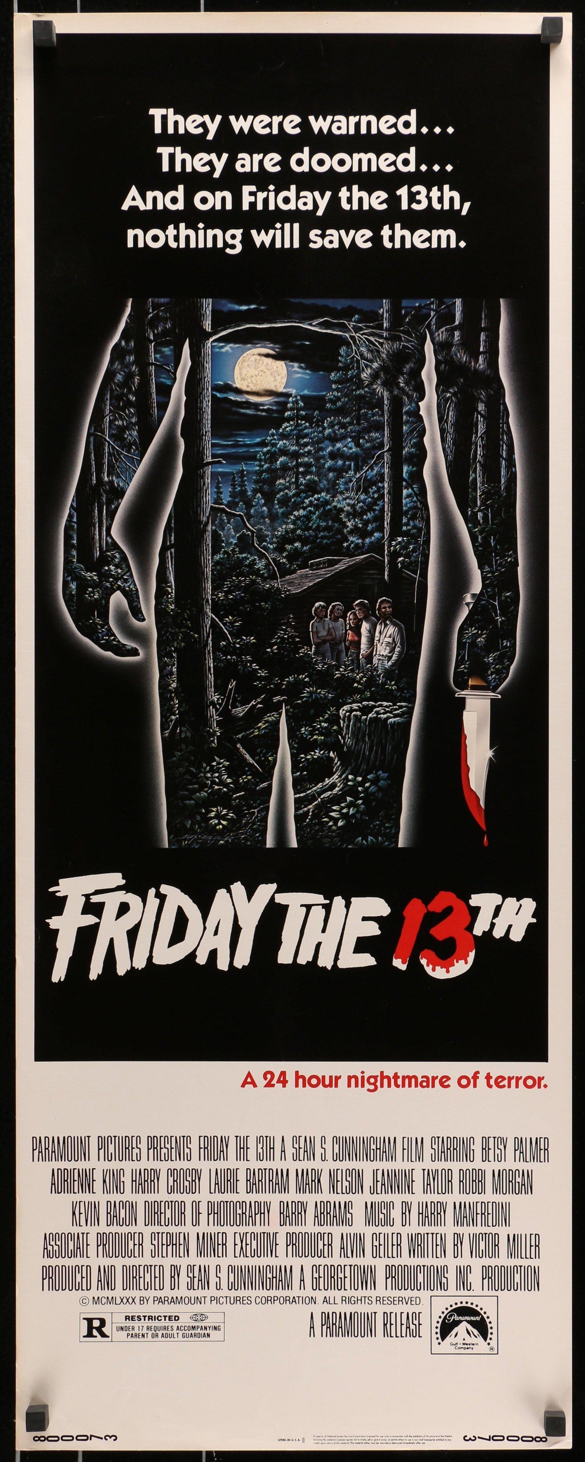 Friday the 13th Original Vintage Movie Poster