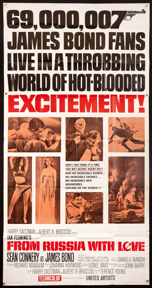 From Russia With Love Original Vintage Movie Poster