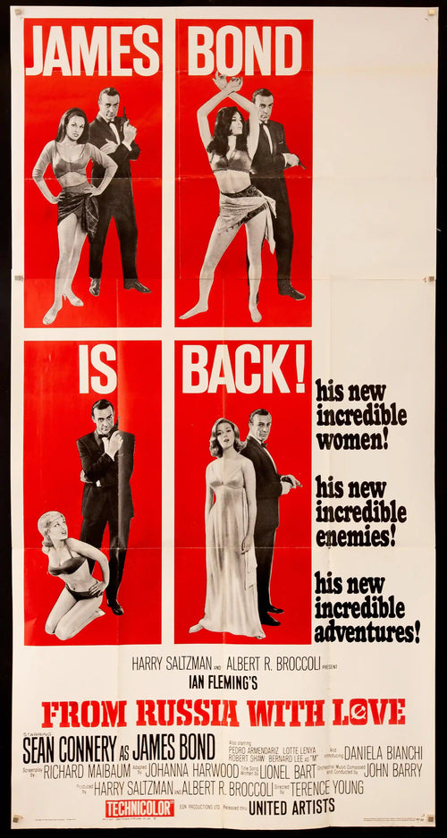 From Russia With Love Original Vintage Movie Poster