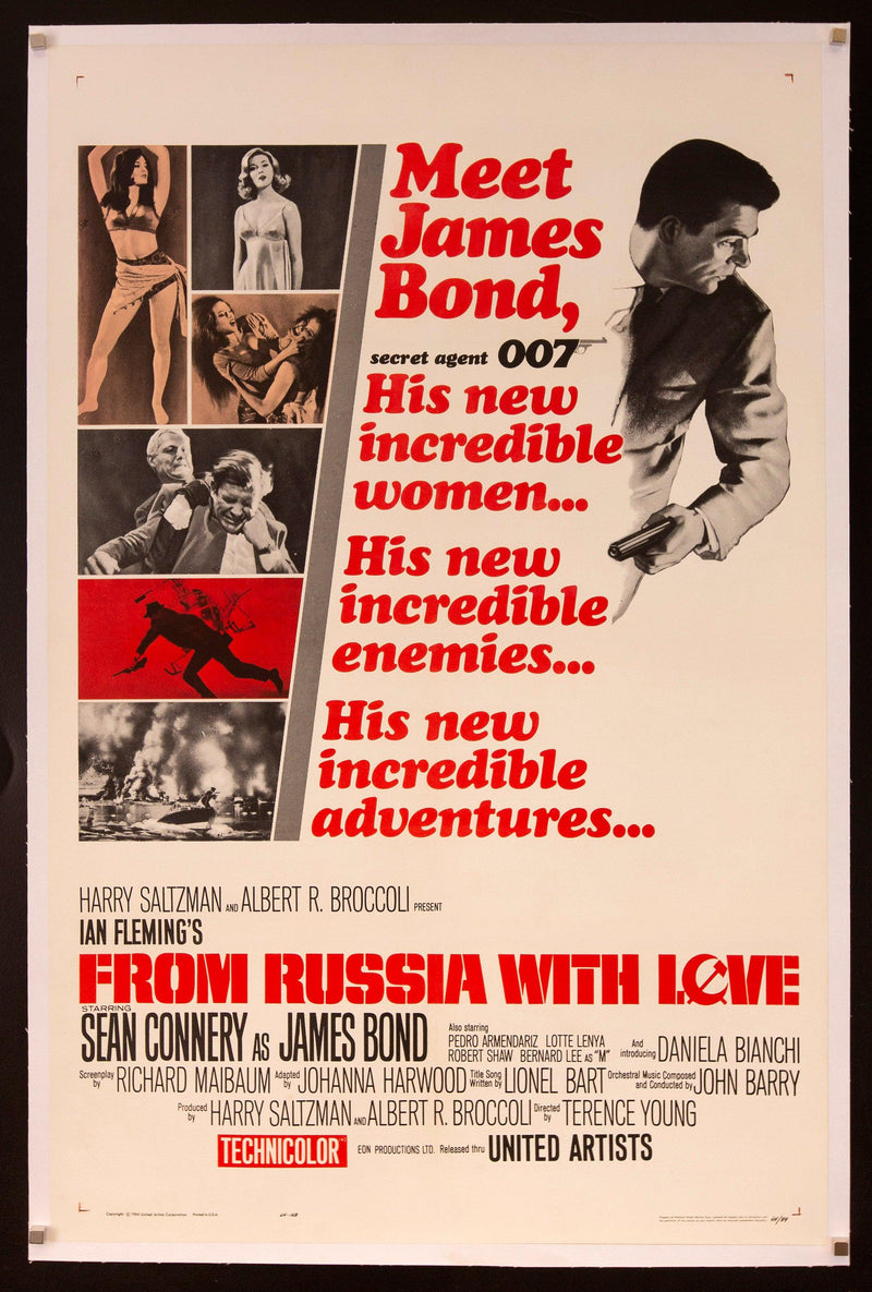 From Russia with Love 1 Sheet (27x41) Original Vintage Movie Poster