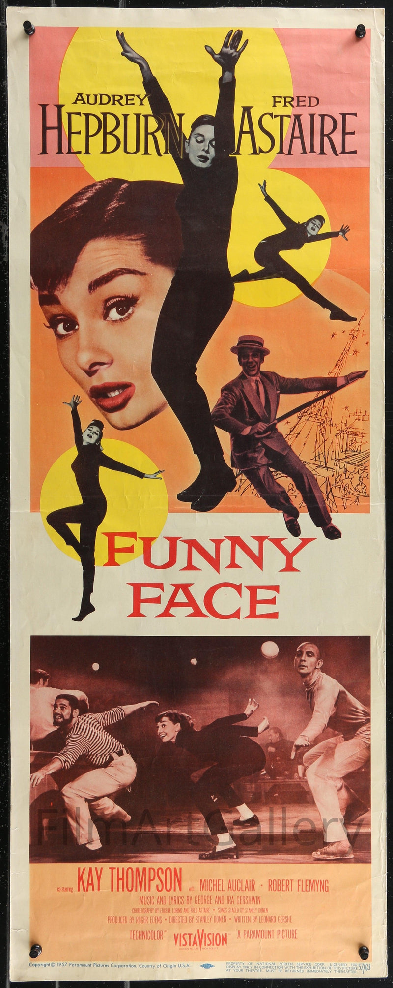 Funny Face Insert (14x36) Original Vintage Movie Poster
