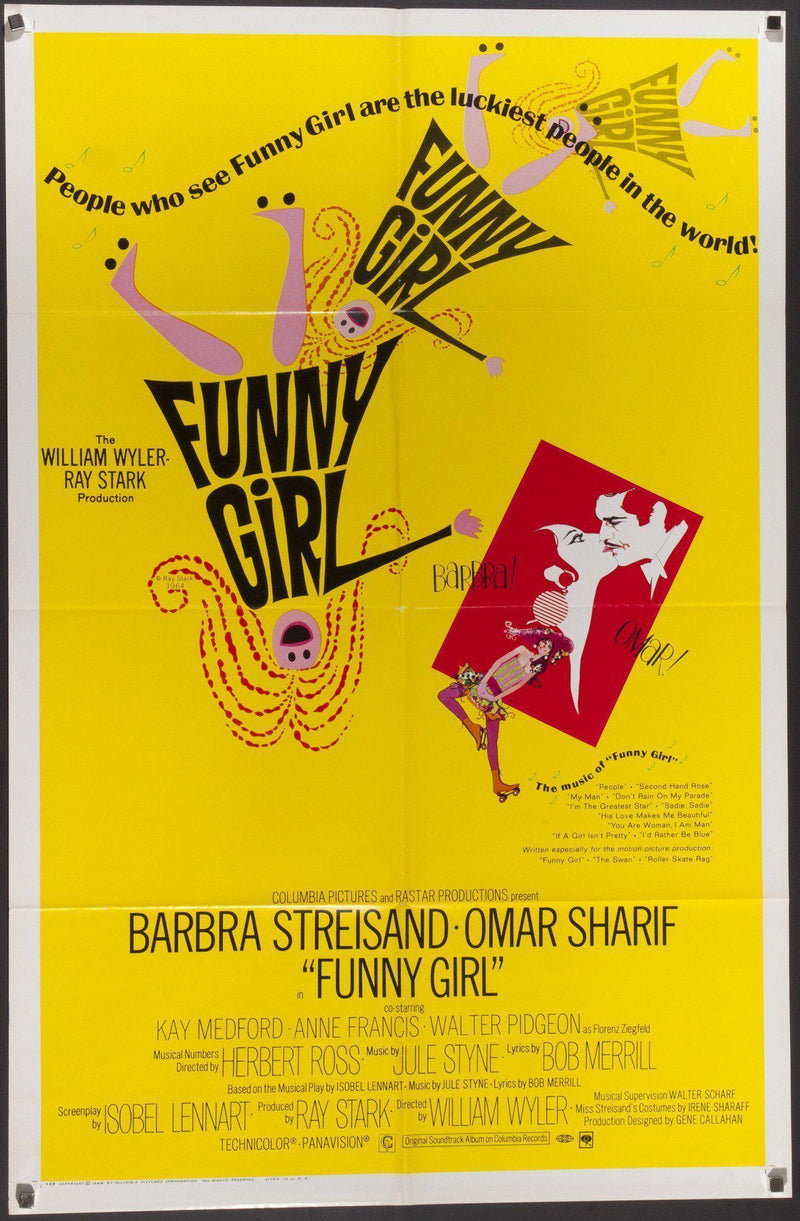 Funny Girl 1 Sheet (27x41) Original Vintage Movie Poster