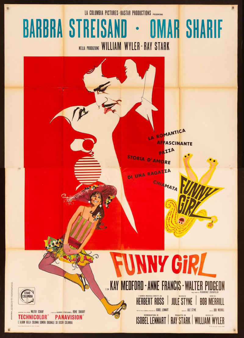 Funny Girl Italian 4 foglio (55x78) Original Vintage Movie Poster