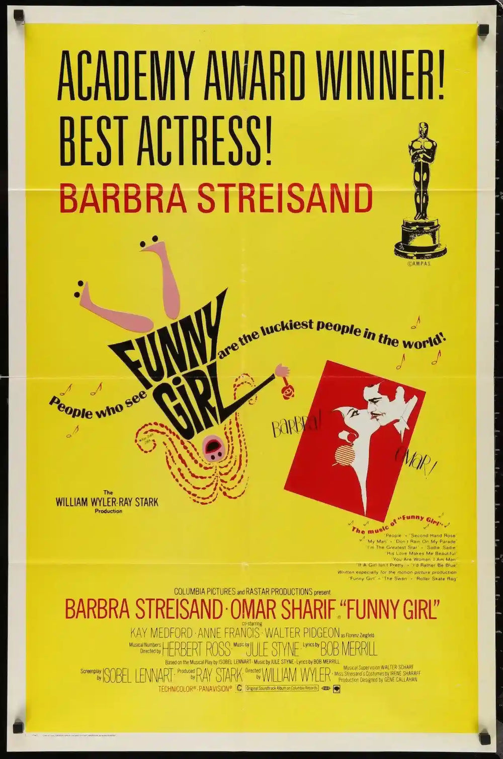 Funny Girl Original Vintage Movie Poster