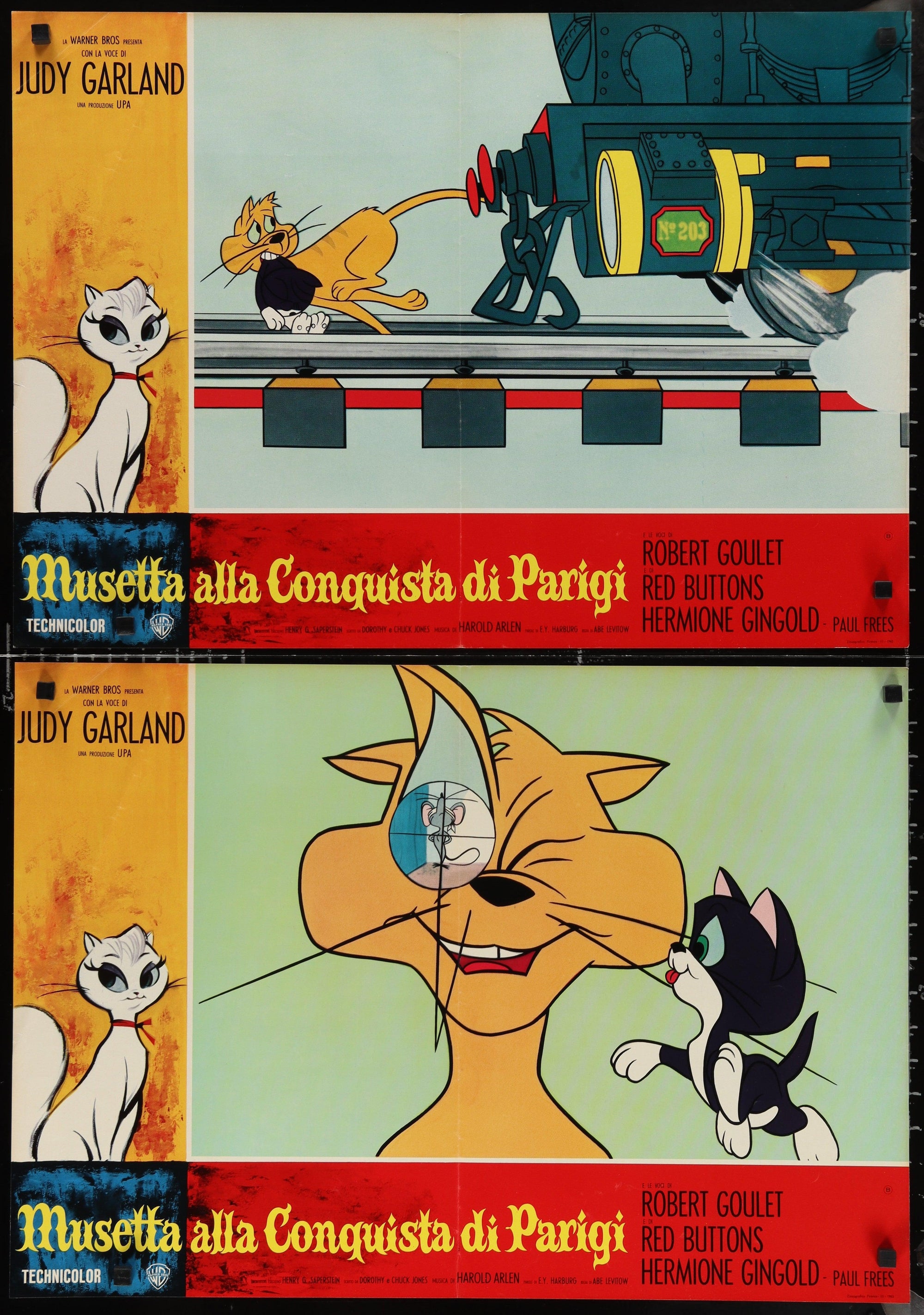 Gay Purr-ee (Musetta Alla Conquista Di Parigi) Italian Photobusta (18x26) Original Vintage Movie Poster