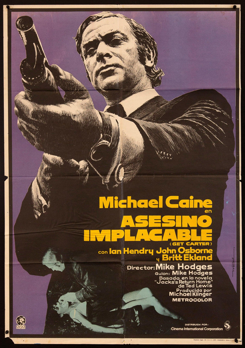 Get Carter (Asesino Implacable) 1 Sheet (27x41) Original Vintage Movie Poster